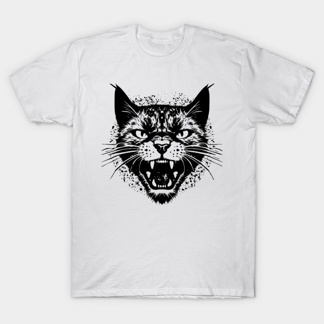 Angry cat T-Shirt by Fantasy Vortex